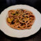 Beetroot scialatelli with lemon mussel sauce